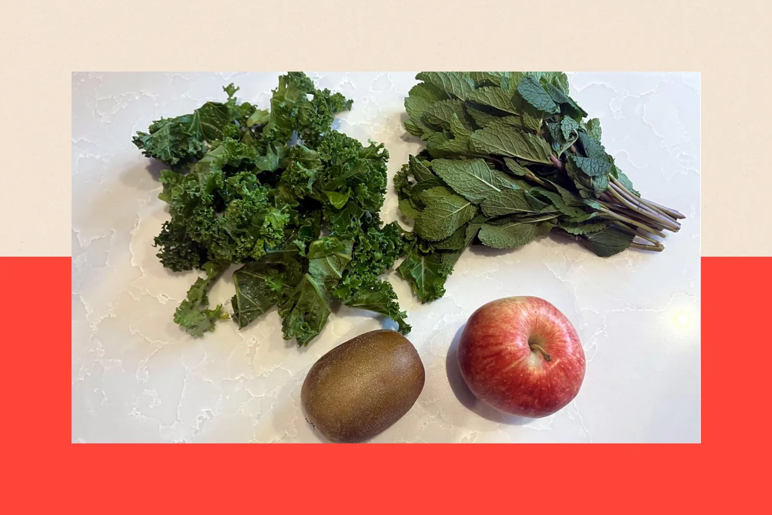 Hugh's new diet includes juices made from kiwi, apple, kale, and mint leaves