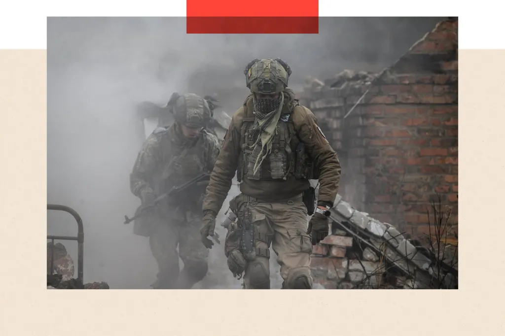 AFP via Getty Images Infantry recruits take cover from a grenade blast as they undergo a basic training course 